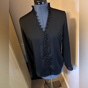 Black Express Long Sleeve Blouse Size Medium